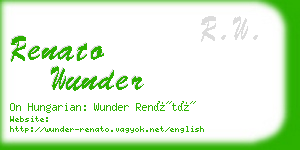 renato wunder business card